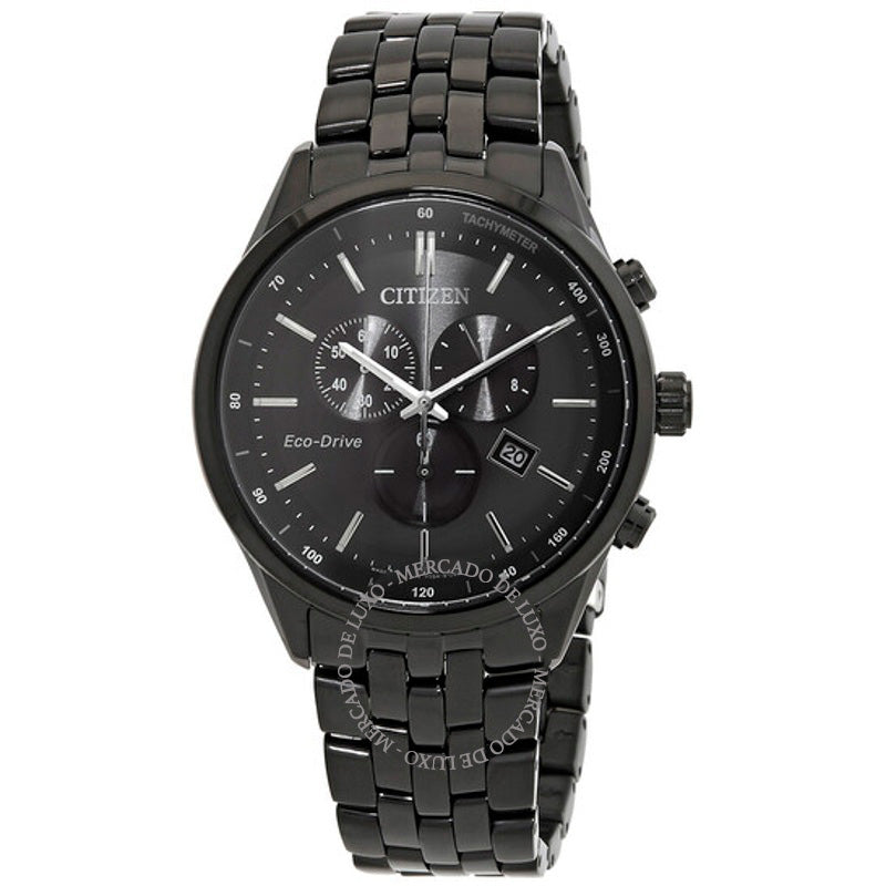 Relógio Cronógrafo Eco-Drive Mostrador Preto 42 mm - Mercado de Luxo - O Maior E-Commerce de Bens, Produtos e Serviços de Luxo do Brasil.