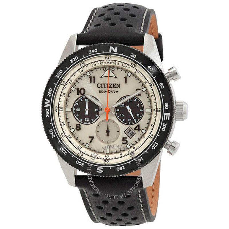 Relógio Cronógrafo Eco-Drive Mostrador Branco 43 mm - Mercado de Luxo - O Maior E-Commerce de Bens, Produtos e Serviços de Luxo do Brasil.
