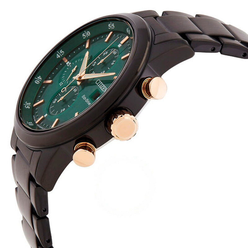 Relógio Cronógrafo Eco-Drive Mostrador Verde 43 mm - Mercado de Luxo - O Maior E-Commerce de Bens, Produtos e Serviços de Luxo do Brasil.