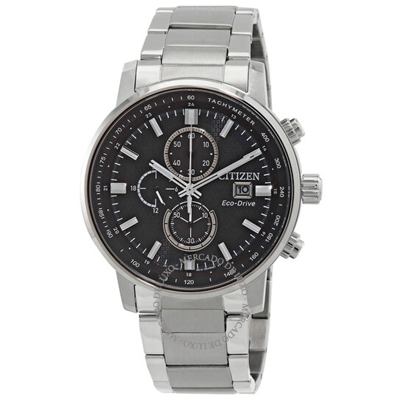 Relógio Cronógrafo Eco-Drive Mostrador Preto 43 mm - Mercado de Luxo - O Maior E-Commerce de Bens, Produtos e Serviços de Luxo do Brasil.