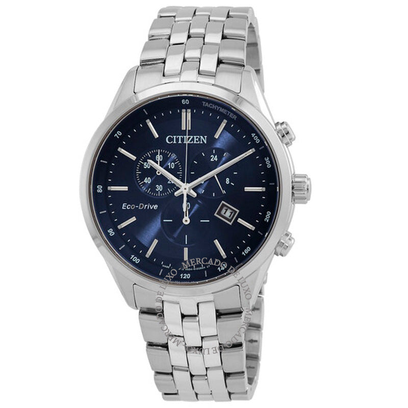 Relógio Cronógrafo Eco-Drive Mostrador Azul 42 mm - Mercado de Luxo - O Maior E-Commerce de Bens, Produtos e Serviços de Luxo do Brasil.