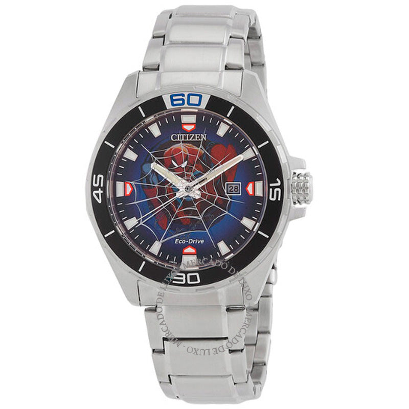 Relógio Mostrador Azul Eco-Drive do Homem-Aranha 44 mm - Mercado de Luxo - O Maior E-Commerce de Bens, Produtos e Serviços de Luxo do Brasil.