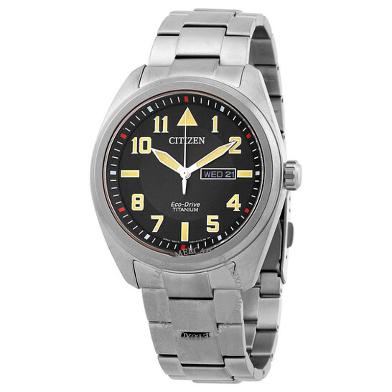 Relógio Eco-Drive Garrison Mostrador Preto 42 mm - Mercado de Luxo - O Maior E-Commerce de Bens, Produtos e Serviços de Luxo do Brasil.