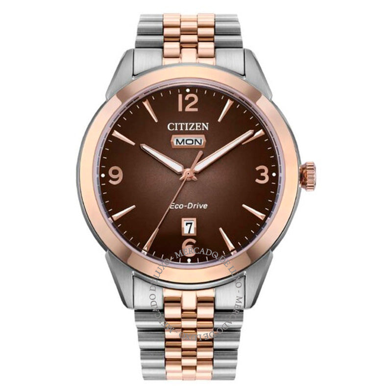 Relógio Rolan Eco-Drive Mostrador Marrom 40 mm - Mercado de Luxo - O Maior E-Commerce de Bens, Produtos e Serviços de Luxo do Brasil.
