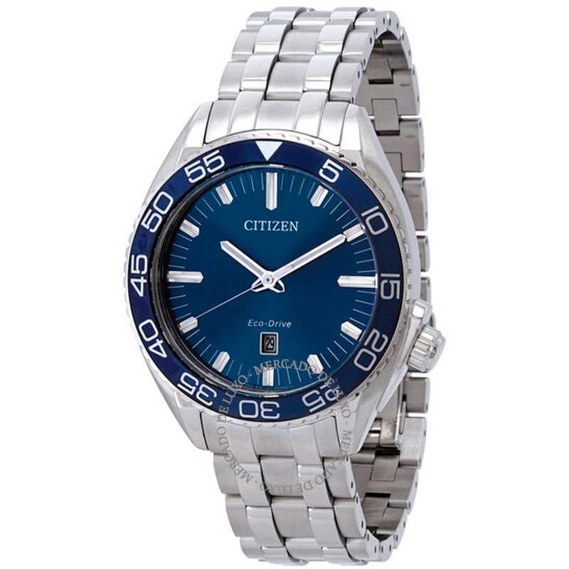 Relógio Carson Eco-Drive Mostrador Azul 42 mm - Mercado de Luxo - O Maior E-Commerce de Bens, Produtos e Serviços de Luxo do Brasil.
