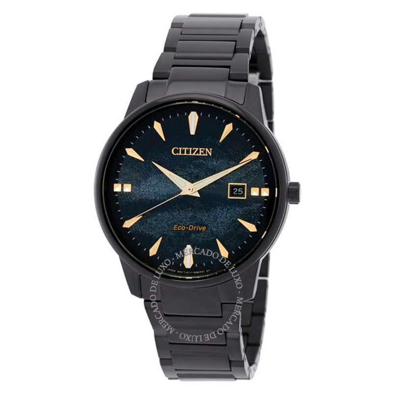 Relógio Par Eco-Drive Mostrador Azul 39 mm - Mercado de Luxo - O Maior E-Commerce de Bens, Produtos e Serviços de Luxo do Brasil.