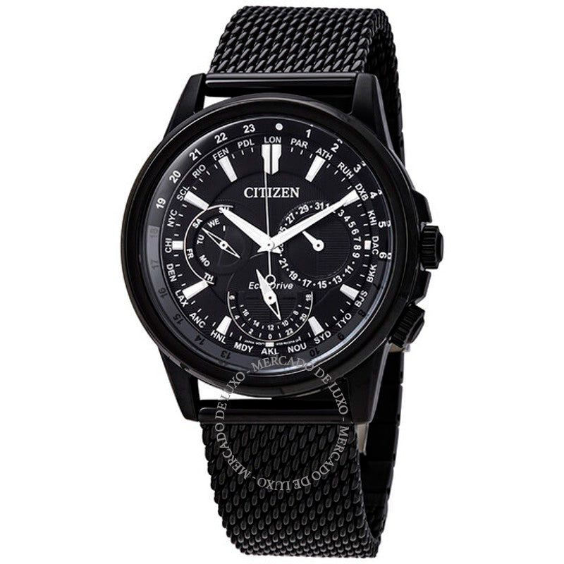 Relógio Mostrador preto Eco-Drive 44 mm - Mercado de Luxo - O Maior E-Commerce de Bens, Produtos e Serviços de Luxo do Brasil.