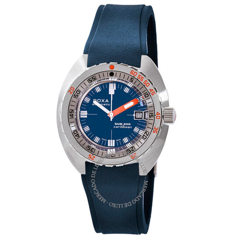 Relógio Mostrador Azul Automático Caribenho 42 mm - Mercado de Luxo - O Maior E-Commerce de Bens, Produtos e Serviços de Luxo do Brasil.