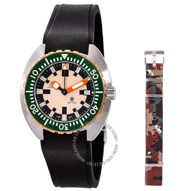Relógio Exército Automático Mostrador Bege 42 mm - Mercado de Luxo - O Maior E-Commerce de Bens, Produtos e Serviços de Luxo do Brasil.