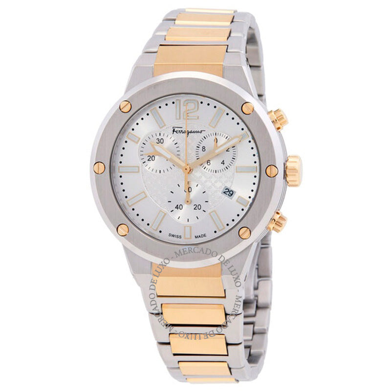 Relógio F-80 Cronógrafo Quartzo Mostrador Branco 42 mm - Mercado de Luxo - O Maior E-Commerce de Bens, Produtos e Serviços de Luxo do Brasil.