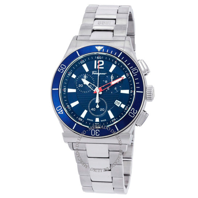 Relógio 1898 Sport Chrono Quartzo Mostrador Azul 44 mm - Mercado de Luxo - O Maior E-Commerce de Bens, Produtos e Serviços de Luxo do Brasil.