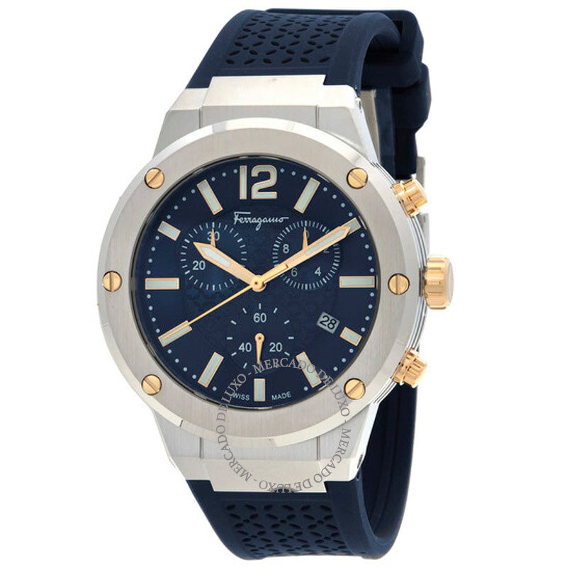 Relógio F-80 Cronógrafo Quartzo Mostrador Azul 42 mm - Mercado de Luxo - O Maior E-Commerce de Bens, Produtos e Serviços de Luxo do Brasil.