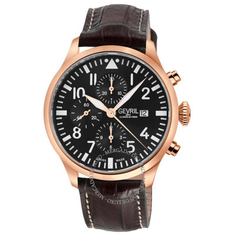 Relógio Cronógrafo Vaughn Automático Mostrador Preto 44 mm - Mercado de Luxo - O Maior E-Commerce de Bens, Produtos e Serviços de Luxo do Brasil.
