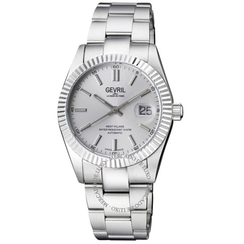 Relógio West Village Automático Mostrador Prateado 40 mm - Mercado de Luxo - O Maior E-Commerce de Bens, Produtos e Serviços de Luxo do Brasil.