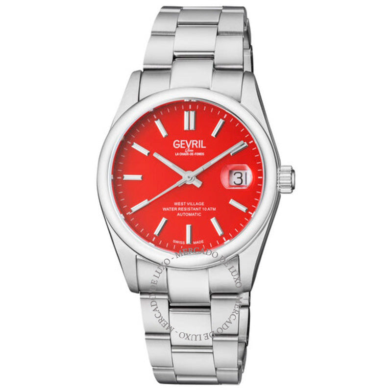 Relógio West Village Automático Mostrador Vermelho 40 mm - Mercado de Luxo - O Maior E-Commerce de Bens, Produtos e Serviços de Luxo do Brasil.