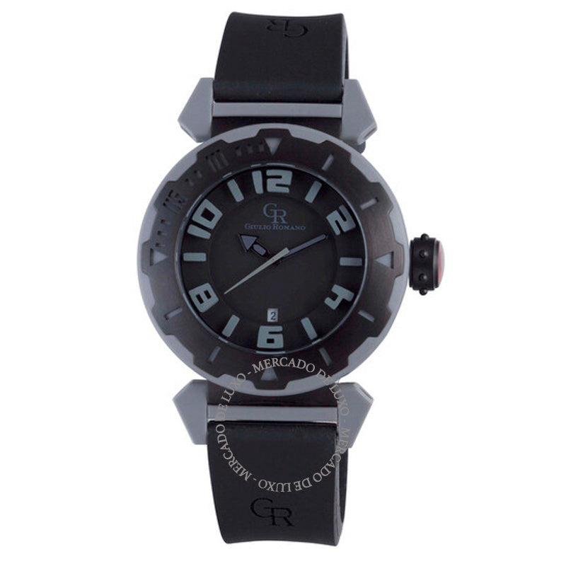Relógio Ferrara Black IP com moldura giratória e mostrador preto 46 mm - Mercado de Luxo - O Maior E-Commerce de Bens, Produtos e Serviços de Luxo do Brasil.