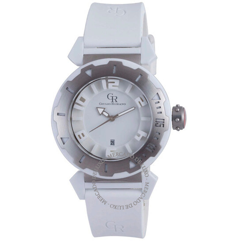 Relógio Moldura de aço Ferrara Mostrador branco 46 mm - Mercado de Luxo - O Maior E-Commerce de Bens, Produtos e Serviços de Luxo do Brasil.