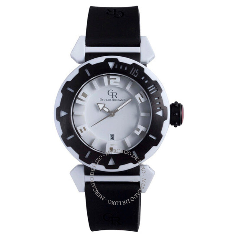 Relógio Moldura de aço Ferrara Mostrador branco 46 mm - Mercado de Luxo - O Maior E-Commerce de Bens, Produtos e Serviços de Luxo do Brasil.