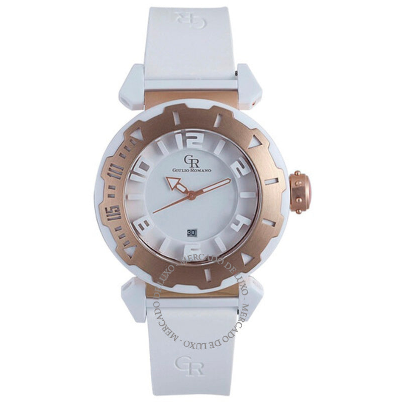 Relógio Mostrador branco de quartzo Ferrara 46 mm - Mercado de Luxo - O Maior E-Commerce de Bens, Produtos e Serviços de Luxo do Brasil.