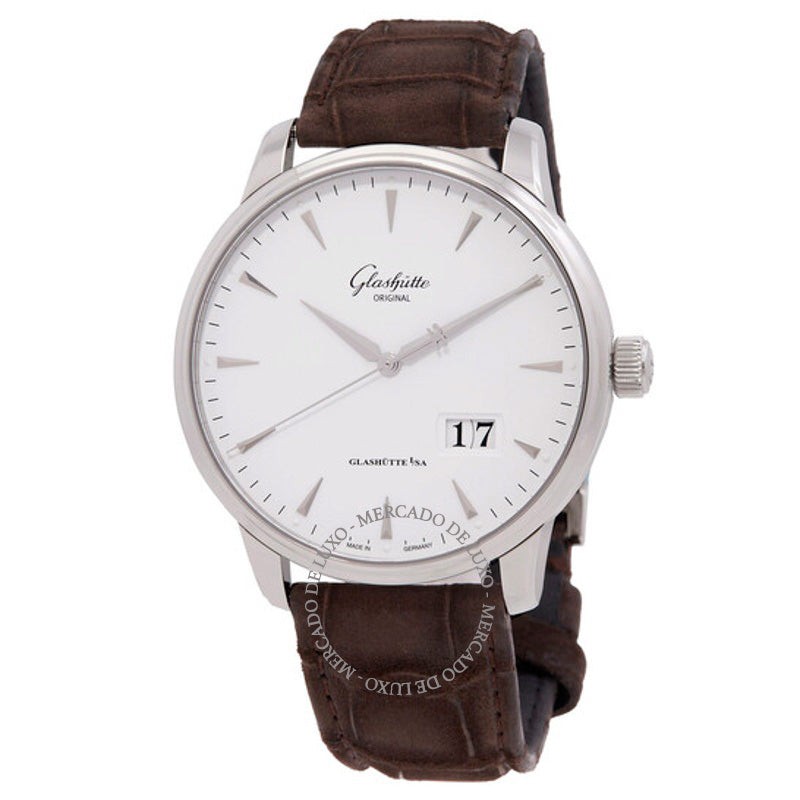 Relógio Senator Excellence Panorama Date Automático Mostrador Prateado 42 mm - Mercado de Luxo - O Maior E-Commerce de Bens, Produtos e Serviços de Luxo do Brasil.