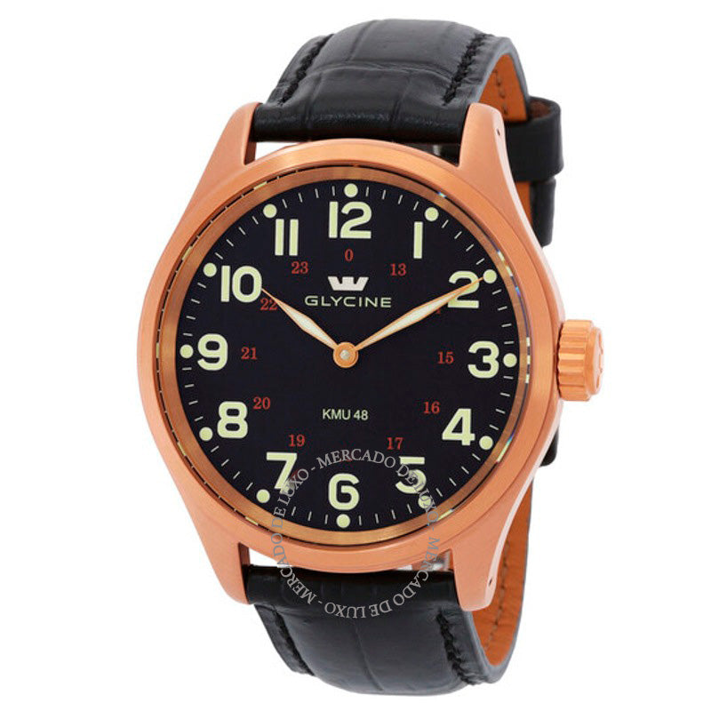 Relógio KMU 48 Corda Manual Mostrador Preto 48 mm - Mercado de Luxo - O Maior E-Commerce de Bens, Produtos e Serviços de Luxo do Brasil.