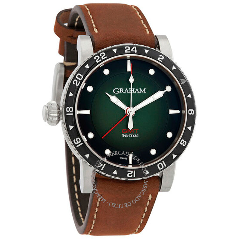 Relógio Fortress GMT Automático Mostrador Verde  - Mercado de Luxo - O Maior E-Commerce de Bens, Produtos e Serviços de Luxo do Brasil.