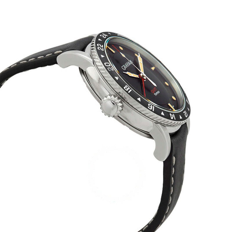Relógio Fortress GMT Automático Mostrador Preto  - Mercado de Luxo - O Maior E-Commerce de Bens, Produtos e Serviços de Luxo do Brasil.