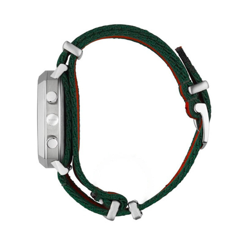 Relógio Cronógrafo com Punho de Quartzo e Pulseira de Nylon Verde e Vermelha 40 mm - Mercado de Luxo - O Maior E-Commerce de Bens, Produtos e Serviços de Luxo do Brasil.