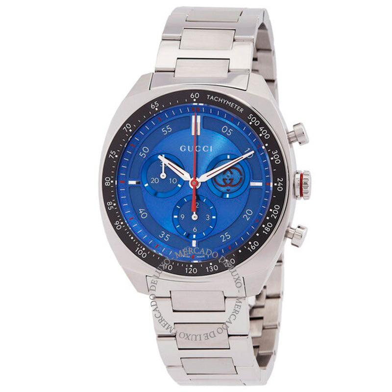 Relógio Cronógrafo G Interlocking Quartzo Mostrador Azul 41 mm - Mercado de Luxo - O Maior E-Commerce de Bens, Produtos e Serviços de Luxo do Brasil.