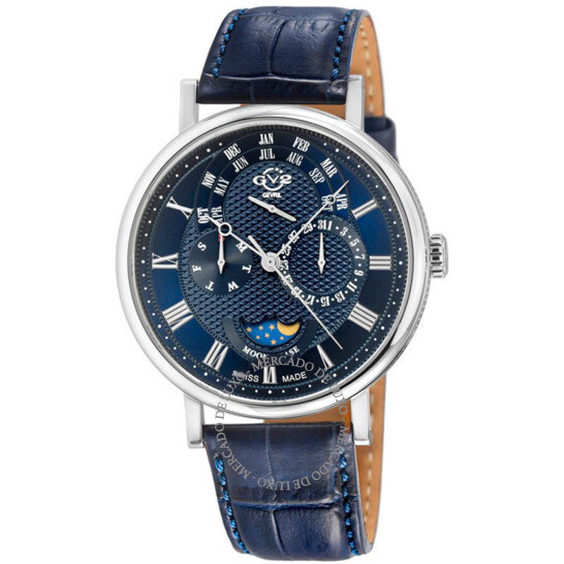 Relógio Maestro Quartz Fases da Lua Mostrador Azul 42 mm - Mercado de Luxo - O Maior E-Commerce de Bens, Produtos e Serviços de Luxo do Brasil.