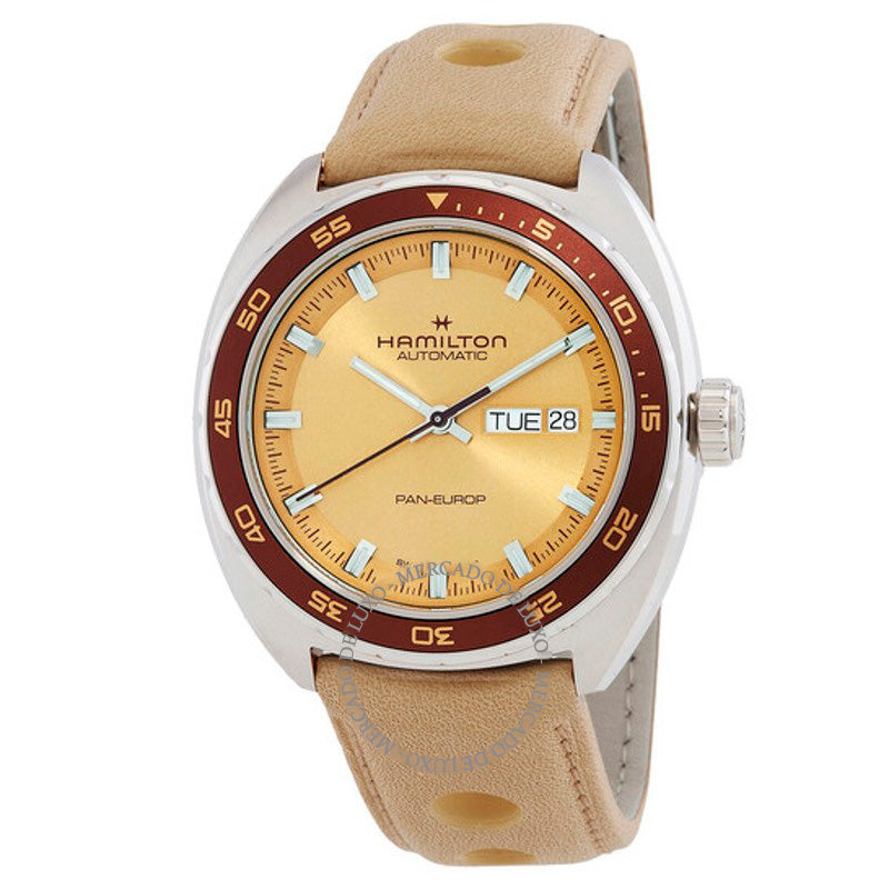 Relógio American Classic Pan Europ Day Date Automático Mostrador Bege 42 mm - Mercado de Luxo - O Maior E-Commerce de Bens, Produtos e Serviços de Luxo do Brasil.