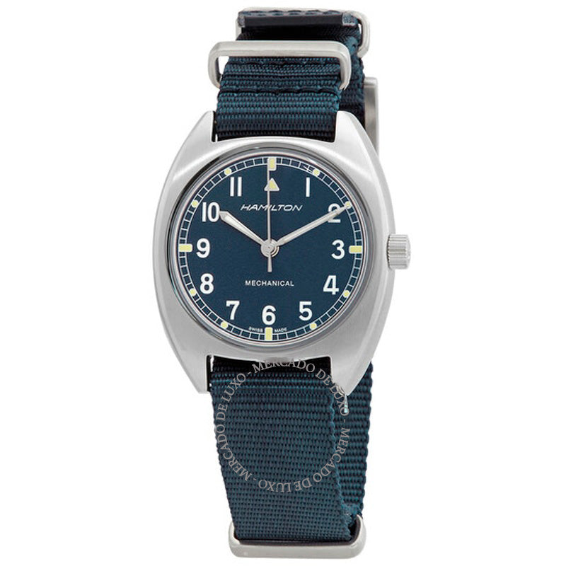 Relógio Khaki Aviation Pilot Pioneer Corda Manual Mostrador Azul 33 mm - Mercado de Luxo - O Maior E-Commerce de Bens, Produtos e Serviços de Luxo do Brasil.