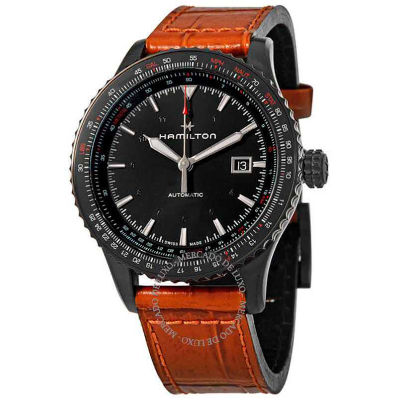 Relógio Conversor de Aviação Khaki Automático Mostrador Preto 42 mm - Mercado de Luxo - O Maior E-Commerce de Bens, Produtos e Serviços de Luxo do Brasil.
