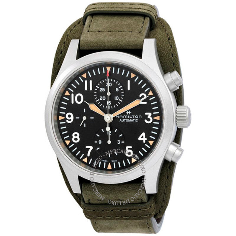 Relógio Khaki Field Chronograph Automático Mostrador Preto 44 mm - Mercado de Luxo - O Maior E-Commerce de Bens, Produtos e Serviços de Luxo do Brasil.