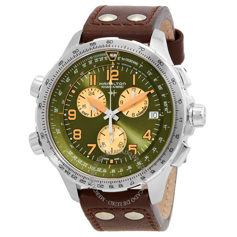 Relógio Cronógrafo de aviação cáqui mostrador verde de quartzo 46 mm - Mercado de Luxo - O Maior E-Commerce de Bens, Produtos e Serviços de Luxo do Brasil.