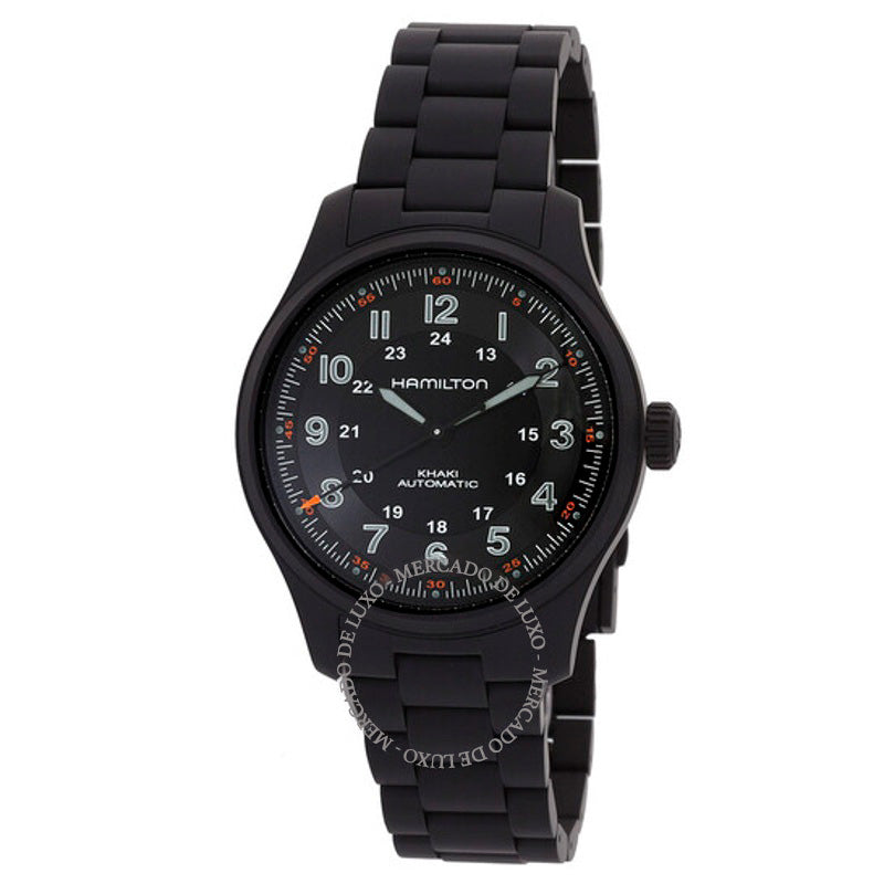 Relógio Khaki Field Titanium Automático Mostrador Preto 42 mm - Mercado de Luxo - O Maior E-Commerce de Bens, Produtos e Serviços de Luxo do Brasil.