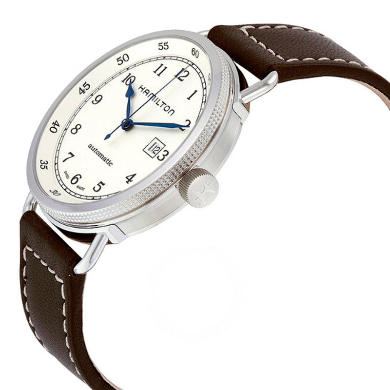 Relógio Khaki Navy Pioneer Automático Mostrador Prateado 43 mm - Mercado de Luxo - O Maior E-Commerce de Bens, Produtos e Serviços de Luxo do Brasil.