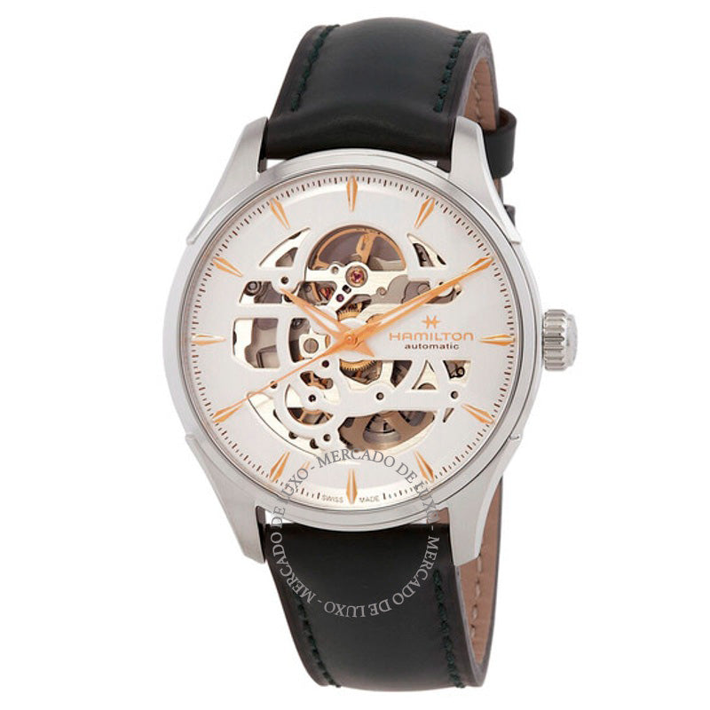 Relógio Jazzmaster Skeleton Automático Mostrador Branco 40 mm - Mercado de Luxo - O Maior E-Commerce de Bens, Produtos e Serviços de Luxo do Brasil.