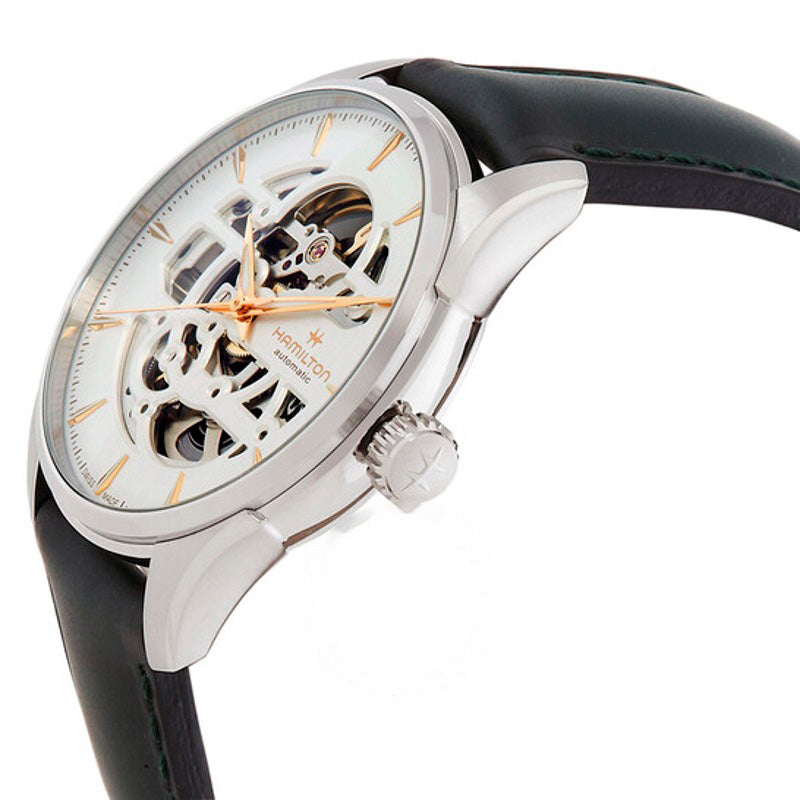 Relógio Jazzmaster Skeleton Automático Mostrador Branco 40 mm - Mercado de Luxo - O Maior E-Commerce de Bens, Produtos e Serviços de Luxo do Brasil.