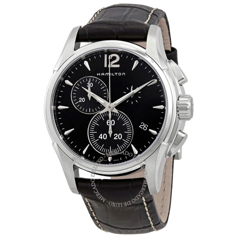 Relógio Jazzmaster Cronógrafo Quartzo Mostrador Preto  - Mercado de Luxo - O Maior E-Commerce de Bens, Produtos e Serviços de Luxo do Brasil.