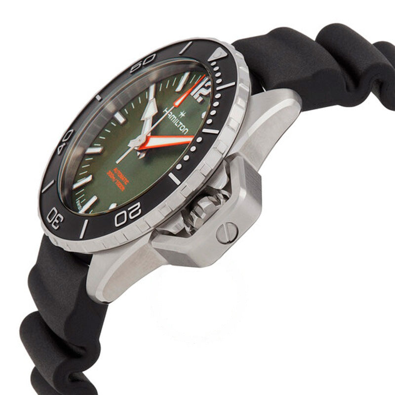 Relógio Khaki Navy Frogman Automático Mostrador Verde 41 mm - Mercado de Luxo - O Maior E-Commerce de Bens, Produtos e Serviços de Luxo do Brasil.
