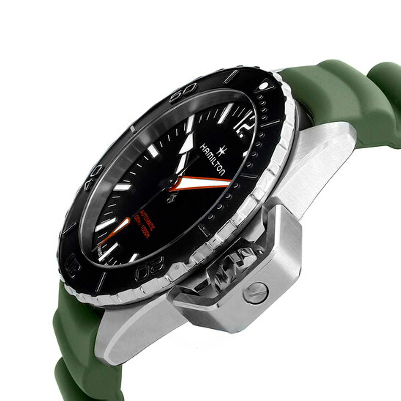 Relógio Khaki Navy Frogman Automático Mostrador Preto 46 mm - Mercado de Luxo - O Maior E-Commerce de Bens, Produtos e Serviços de Luxo do Brasil.