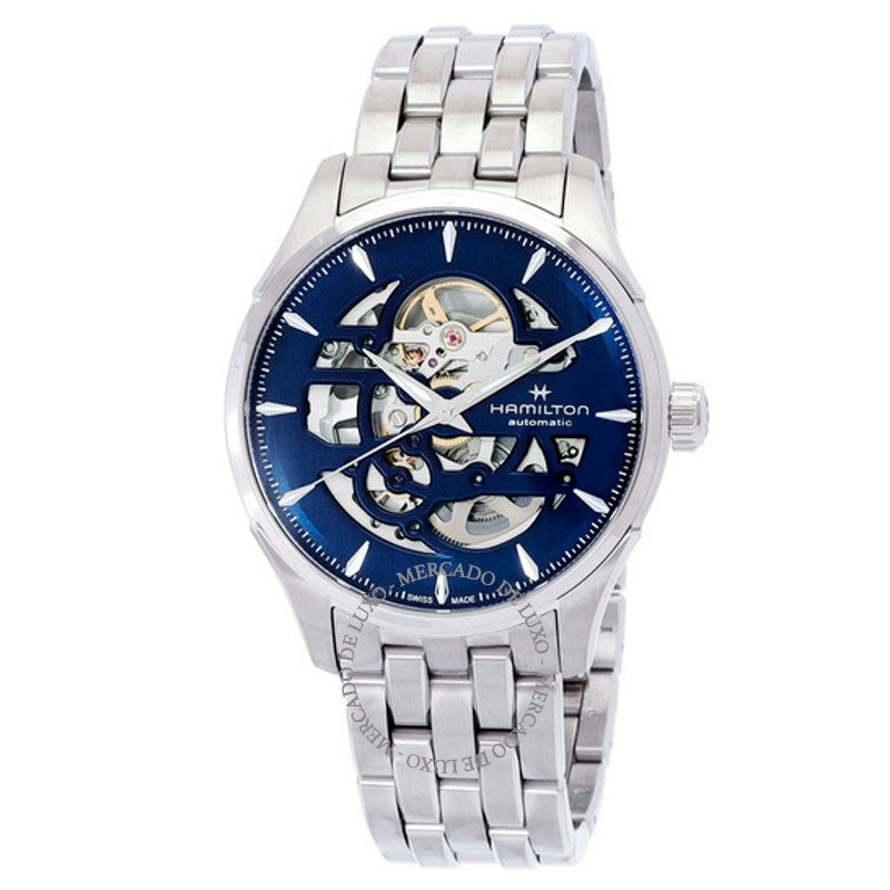 Relógio Jazzmaster Skeleton Automático Mostrador Azul  - Mercado de Luxo - O Maior E-Commerce de Bens, Produtos e Serviços de Luxo do Brasil.