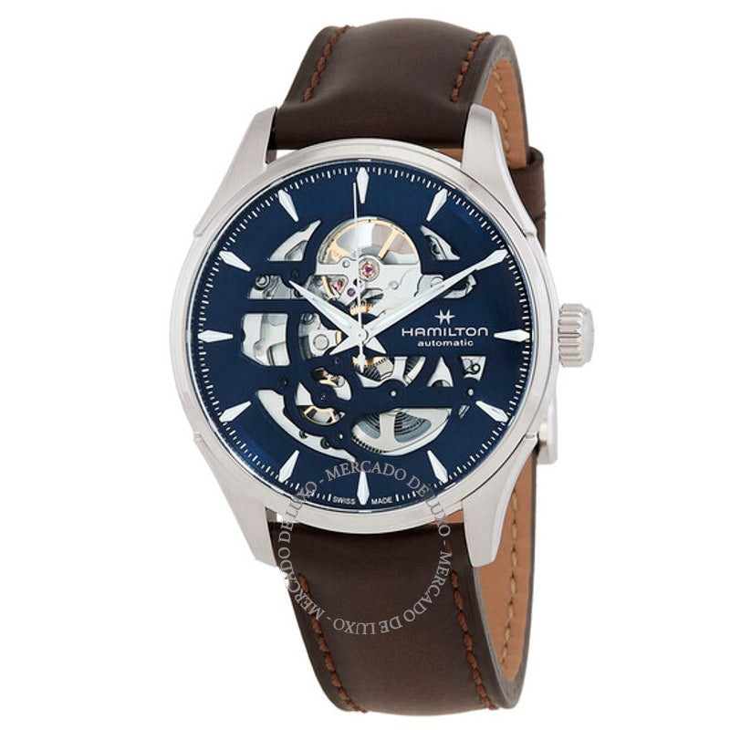 Relógio Jazzmaster Skeleton Automático Mostrador Azul 40 mm - Mercado de Luxo - O Maior E-Commerce de Bens, Produtos e Serviços de Luxo do Brasil.