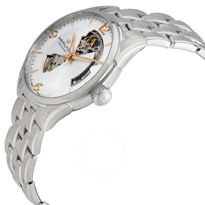 Relógio Jazzmaster Open Heart Automático Mostrador Prateado 42 mm - Mercado de Luxo - O Maior E-Commerce de Bens, Produtos e Serviços de Luxo do Brasil.