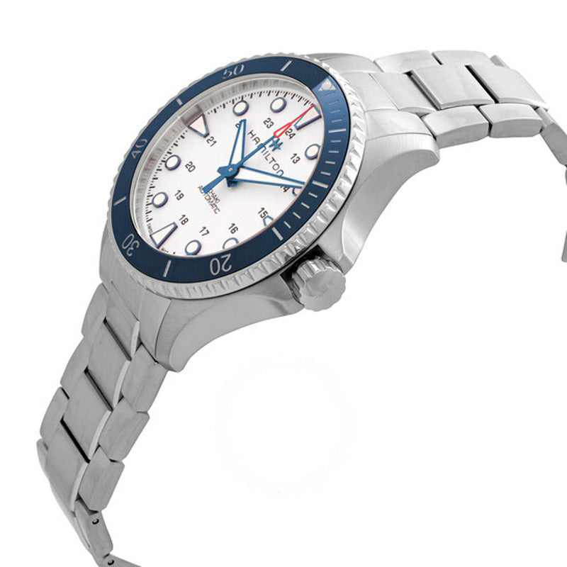 Relógio Khaki Navy Scuba Automático Mostrador Branco 43 mm - Mercado de Luxo - O Maior E-Commerce de Bens, Produtos e Serviços de Luxo do Brasil.