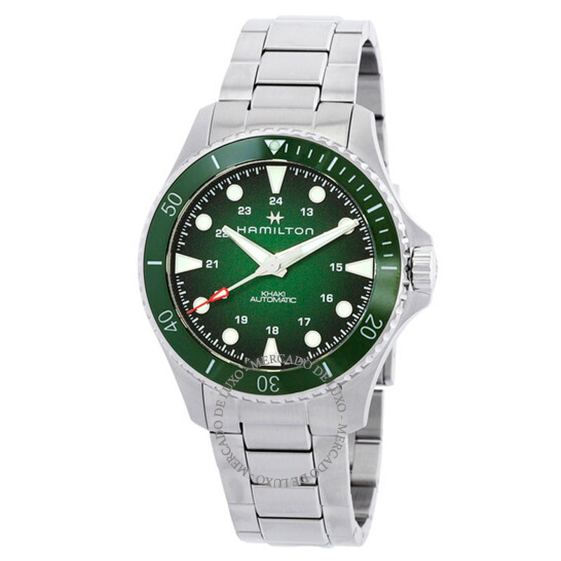Relógio Khaki Navy Scuba Automático Mostrador Verde 43 mm - Mercado de Luxo - O Maior E-Commerce de Bens, Produtos e Serviços de Luxo do Brasil.