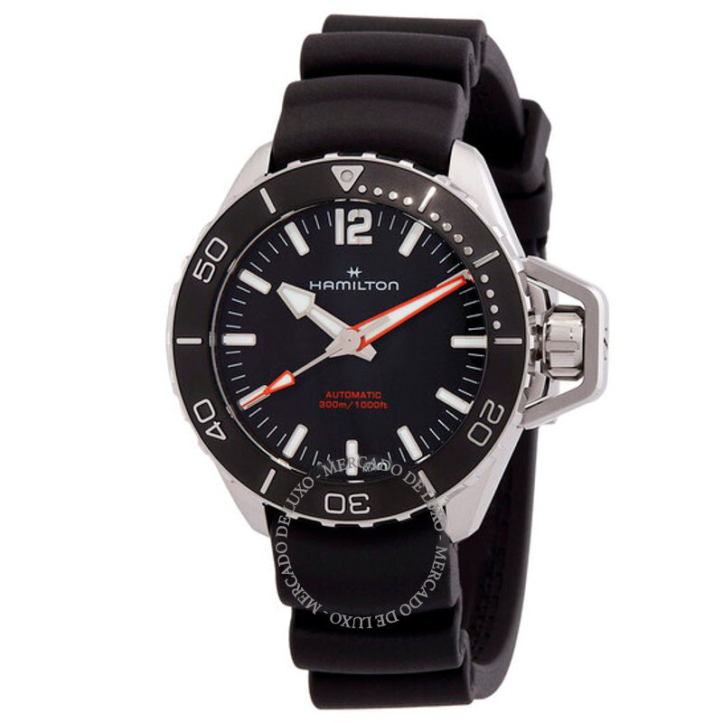Relógio Khaki Navy Scuba Automático Mostrador Preto 41 mm - Mercado de Luxo - O Maior E-Commerce de Bens, Produtos e Serviços de Luxo do Brasil.