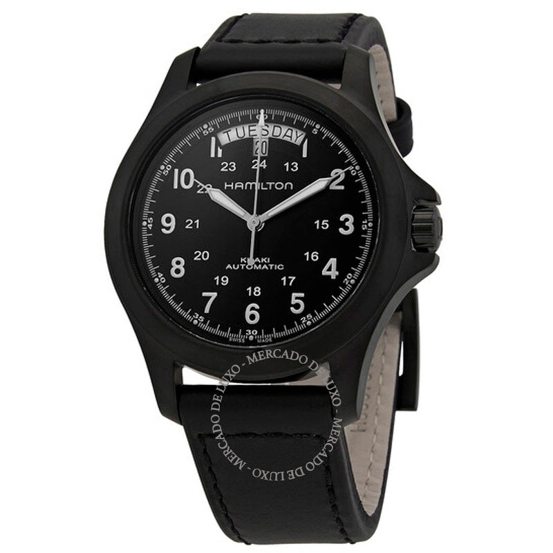 Relógio Khaki Field King Automático Mostrador Preto  - Mercado de Luxo - O Maior E-Commerce de Bens, Produtos e Serviços de Luxo do Brasil.