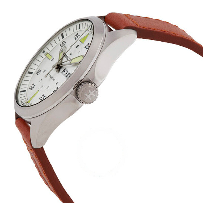 Relógio Khaki Aviation Automático Mostrador Prateado 42 mm - Mercado de Luxo - O Maior E-Commerce de Bens, Produtos e Serviços de Luxo do Brasil.